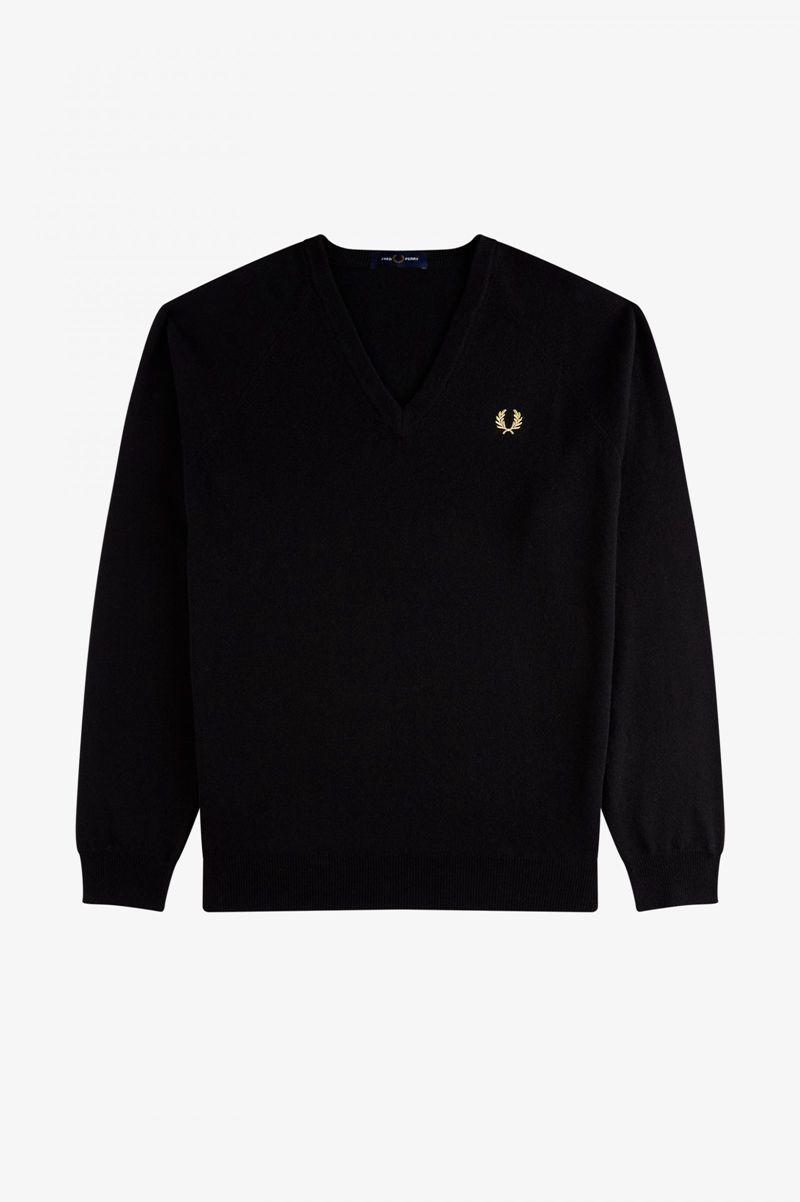 Black Fred Perry K7315 Men's Knitwear | PH 1315QMAZ